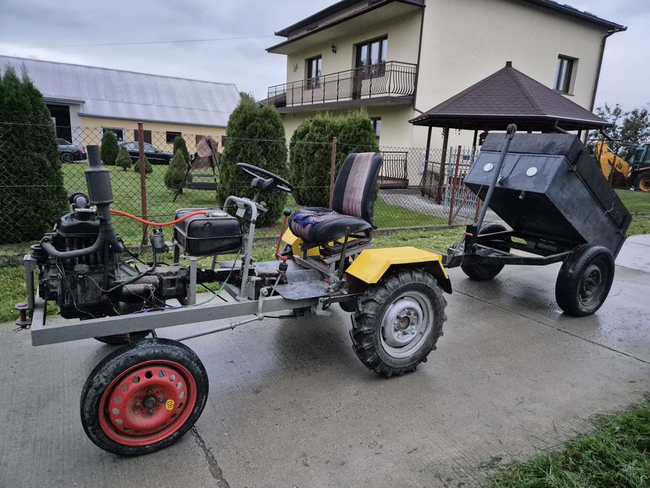 Ciągnik Sam, 126p, przyczepka kiper
