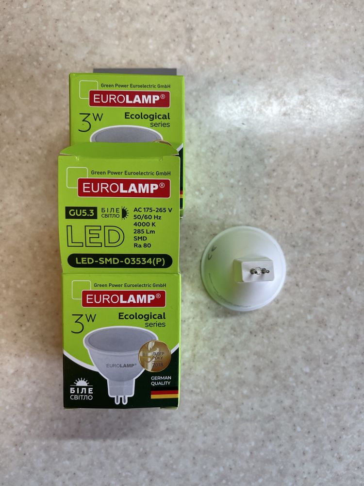 світлодіодна лампа EUROLAMP EKO MR16 3W GU5.3 3000 (LED-SMD-03533(E))