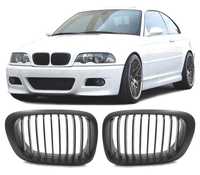 GRELHAS FRONTAIS EM PRETO MATT PARA BMW SERIE3 E46 COUPE 99-03 CABRIO 00-03