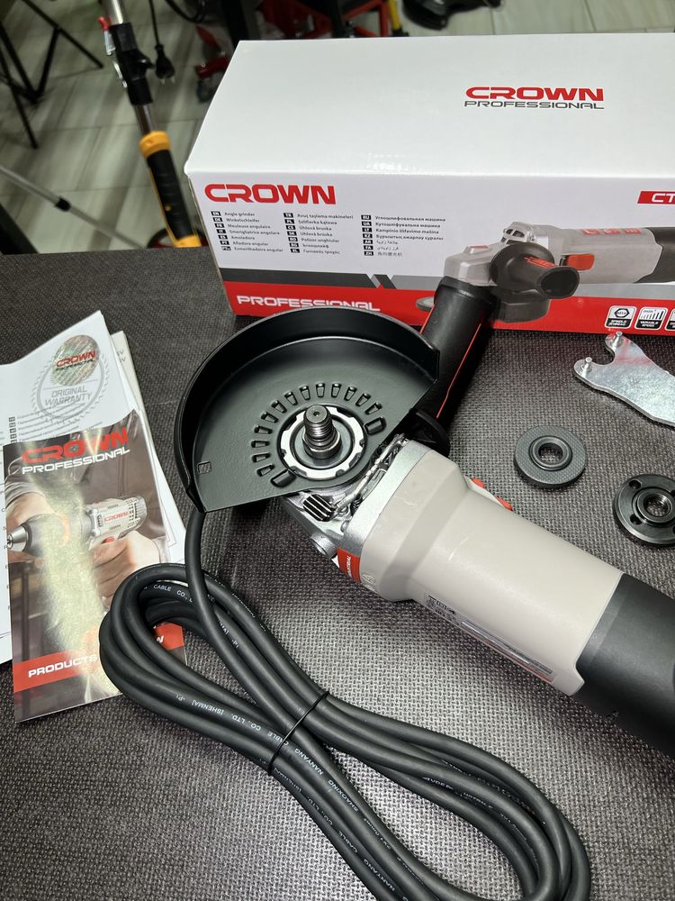 Болгарка CROWN CT13677-125RSV HEAVY DUTY 1500 Вт Регулировка скорости