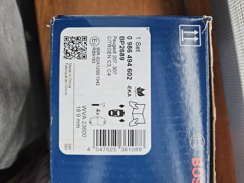 Klocki do Peugeot/Citroen