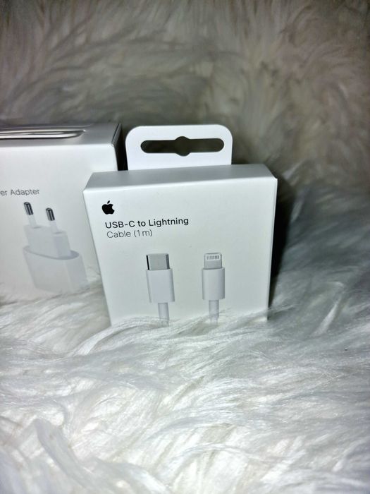 Nowy Zestaw Apple – Ładowarka Sieciowa 20W + Kabel USB-C na Lightning