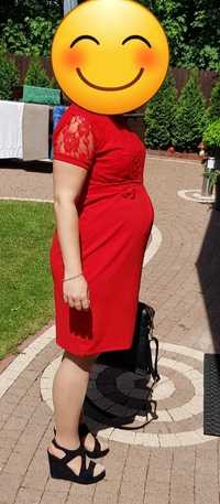 Sukienka ciążowa L/XL czerwona