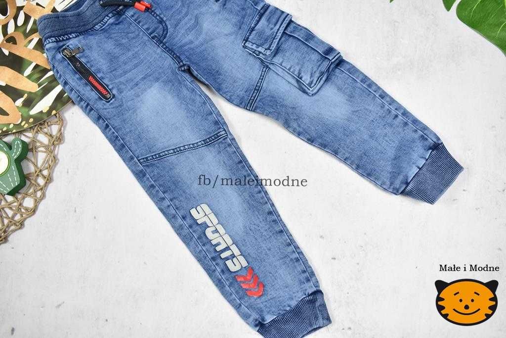 Spodnie jeans na gumce joggery jeans 122/128/134/140/146/152 wyprzedaż