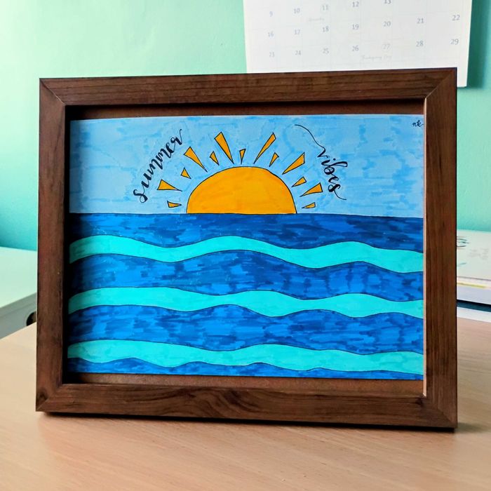 Rysunek w ramce Summer vibes