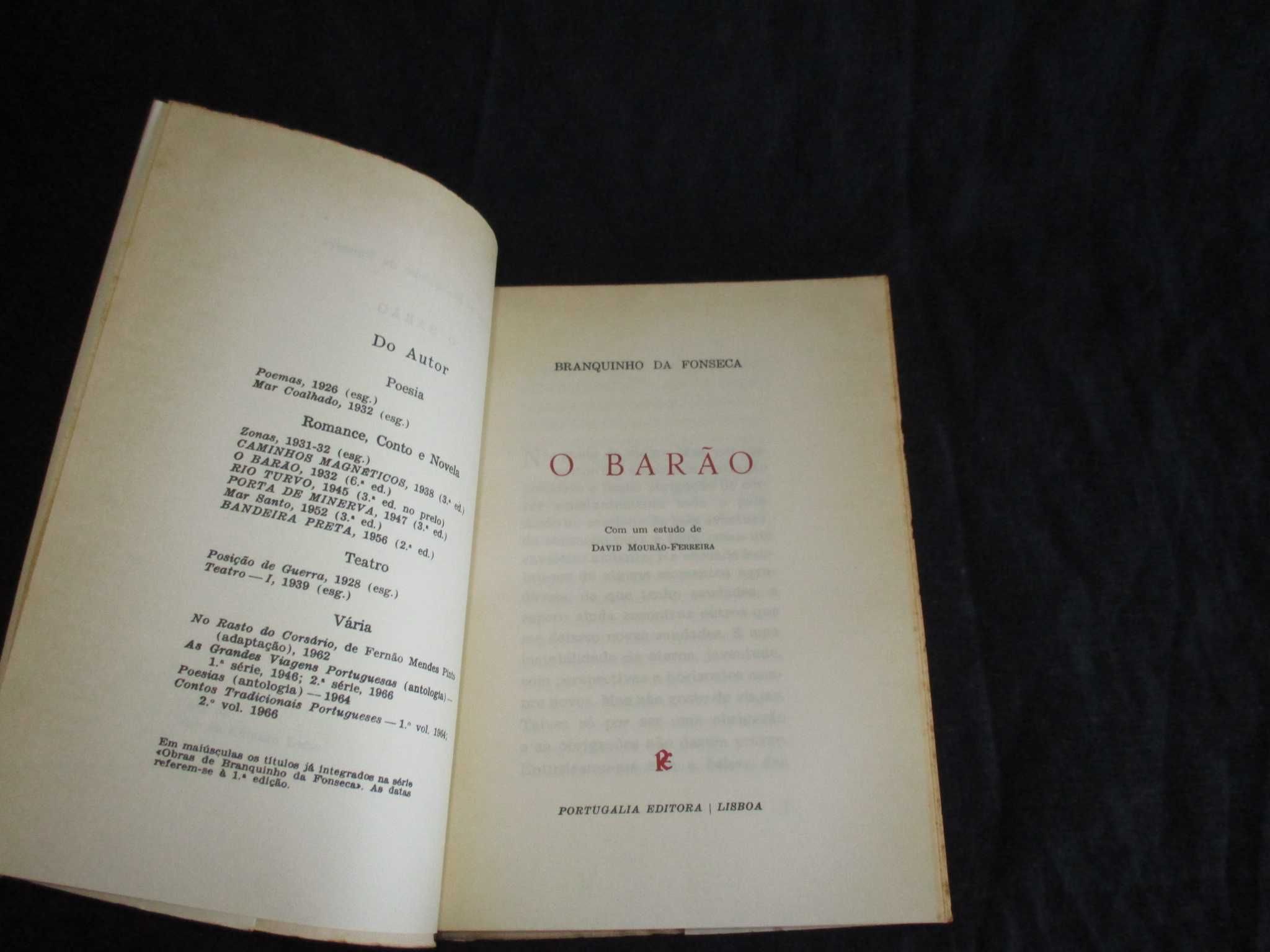 Livro O Barão Branquinho da Fonseca Portugália