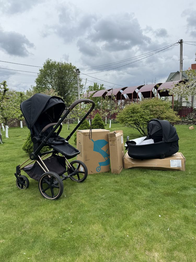 Візок cybex priam rosegold black прогулянка і люлька