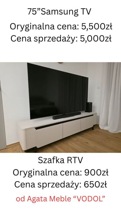 Samsung TV 75 cali + RTV