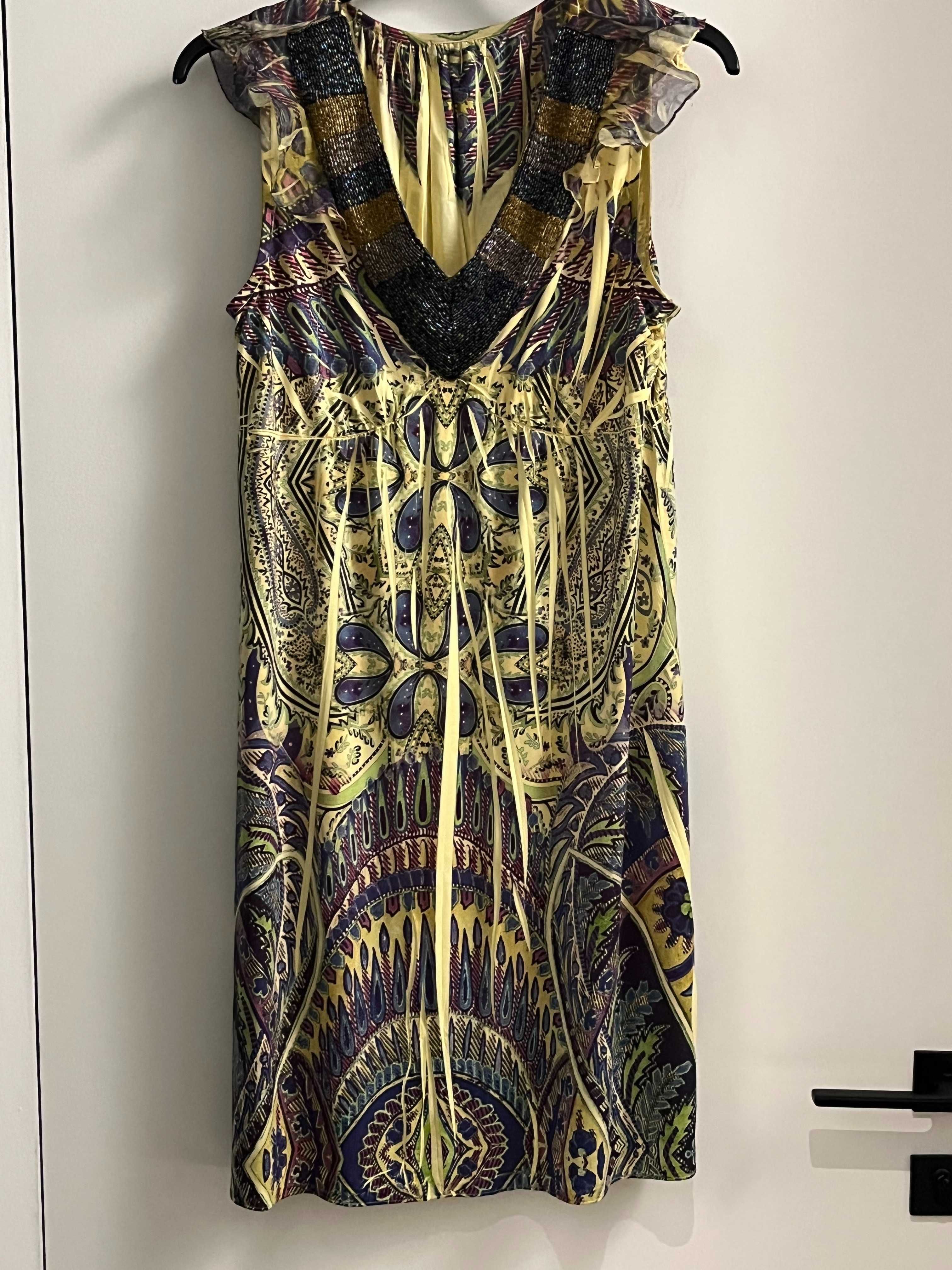 Sukienka tunikowa boho żółta, też dobra na ciążę,  TkMaxx, L