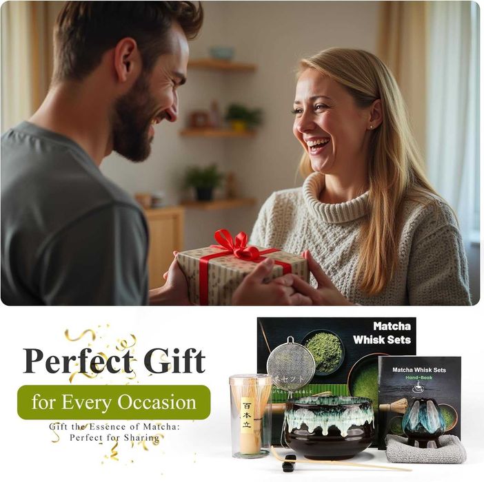 Zestaw Prezentowy Do Matchy 7 Częściowy Akcesoria Trzepaczka Misa