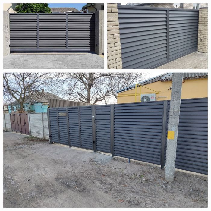 Ворота.Автоматика.Забор Жалюзи, из профнастила. Автоматические ворота.