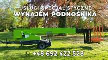 Wycinka i pielęgnacja drzew, wynajem podnośnika koszowego, rębakowanie