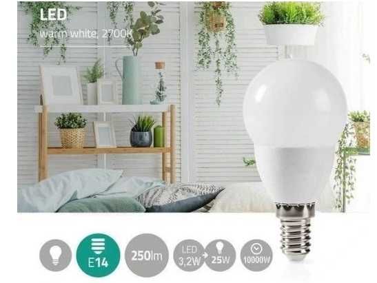 Żarówka LED E14 250lm 2700K 3,2W=25W 4 Szt.