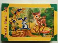 Kultowe puzzle Maxi 24, dwa w jednym,  Bambi  dla dzieci +3 latka