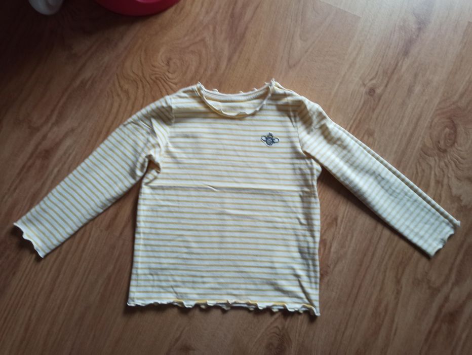 Bluzeczka żółta w paski  pszczółka Tchibo 110/116