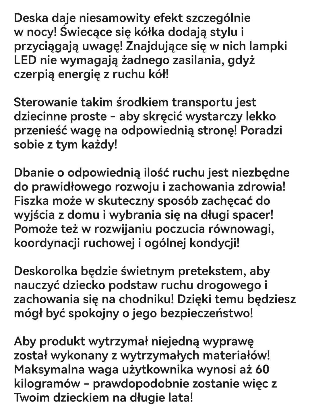 Deskorolka fiszka led