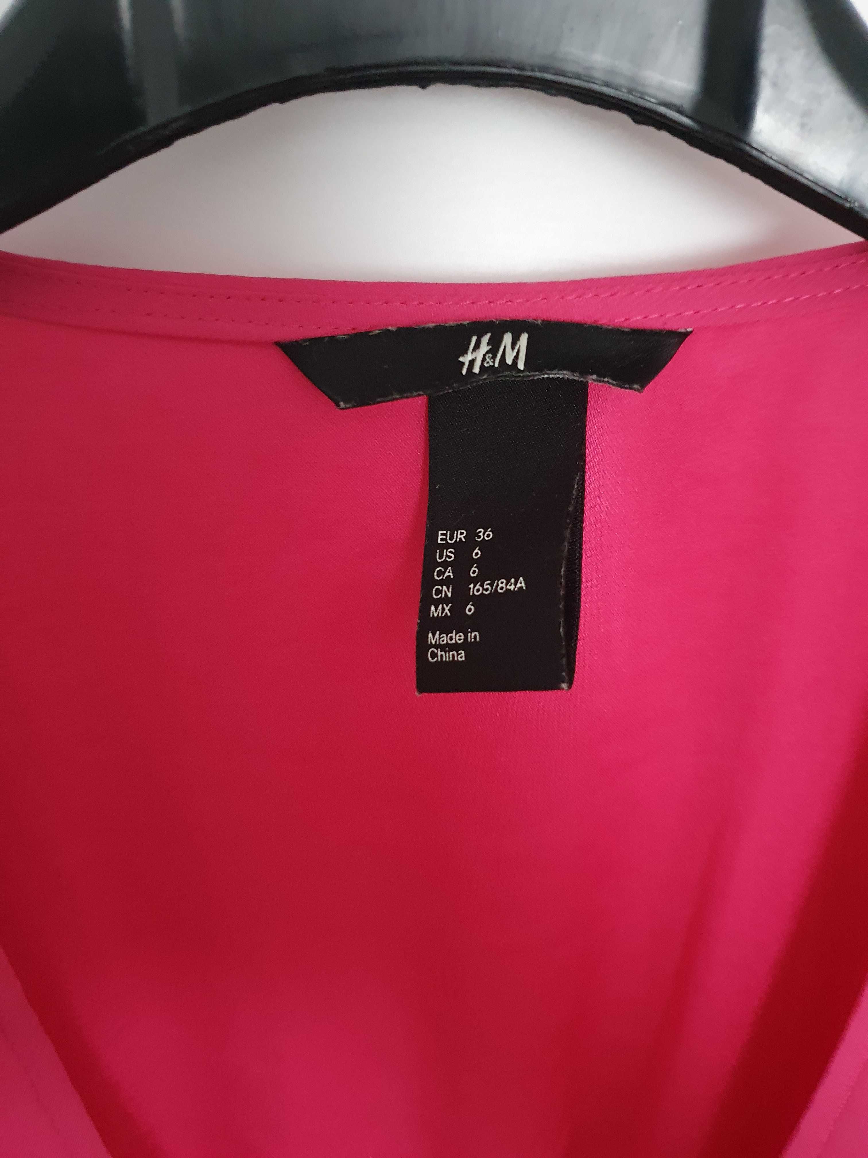 Sukienka H&M r. S/M fuksja neon