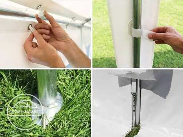 5x10m Namiot imprezowy, PVC biały, wysyłka gratis