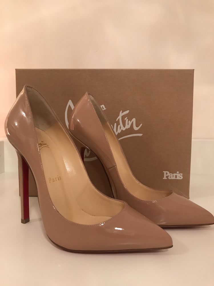 Beżowe szpilki Christian Louboutin Pigalle rozmiar 37,5 [nowe]