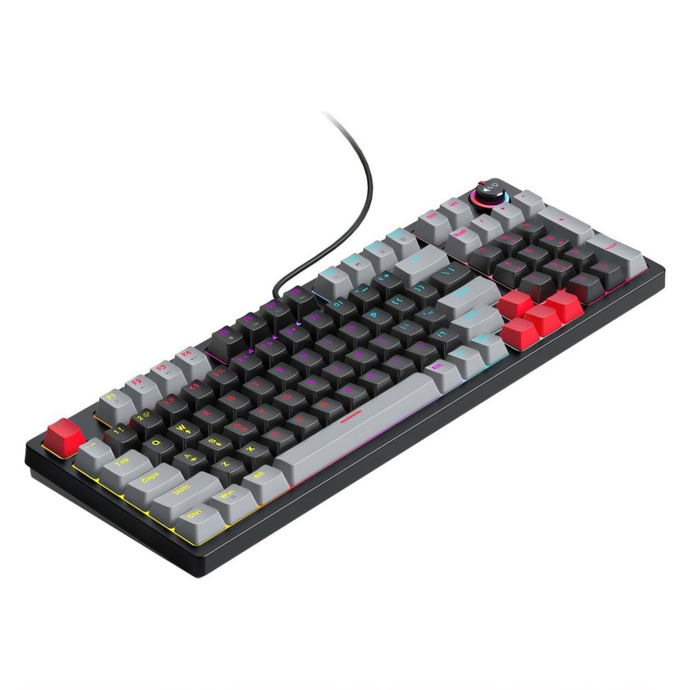 Клавіатура механічна на блакитних свічах 85% з RGB чорна УЦІНКА!