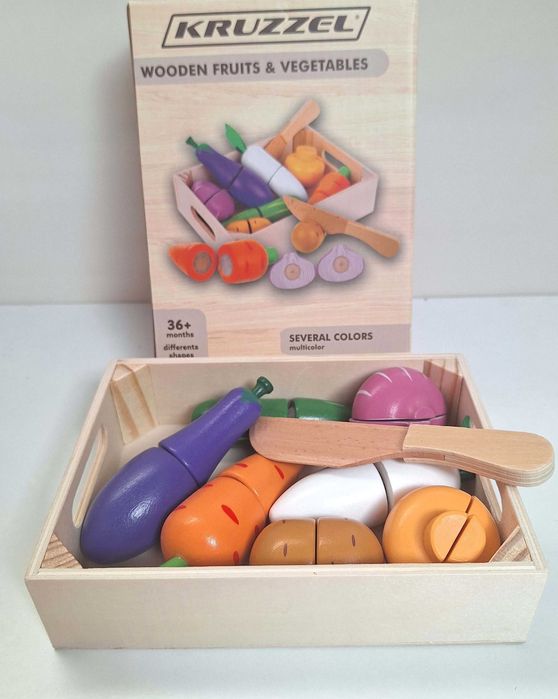 N O W E zestaw drewnianych zabawek zabawka Pizza warzywa do krojenia