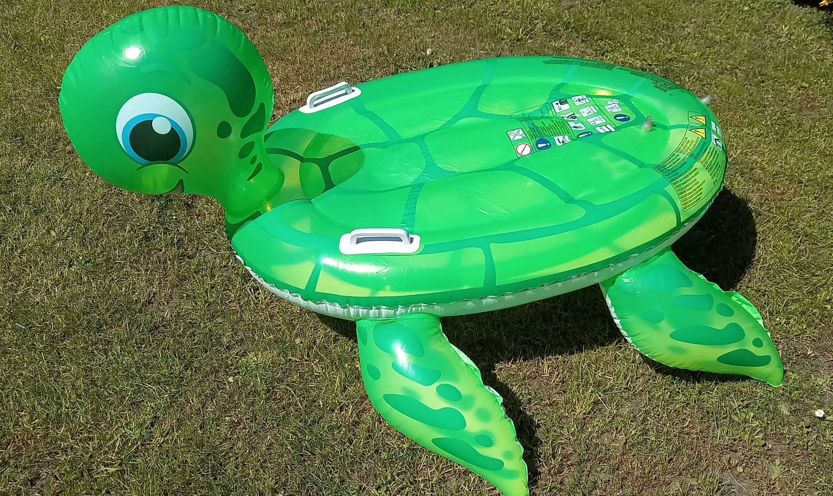 Dmuchany materac żółw zabawka do pływania 130x130cm