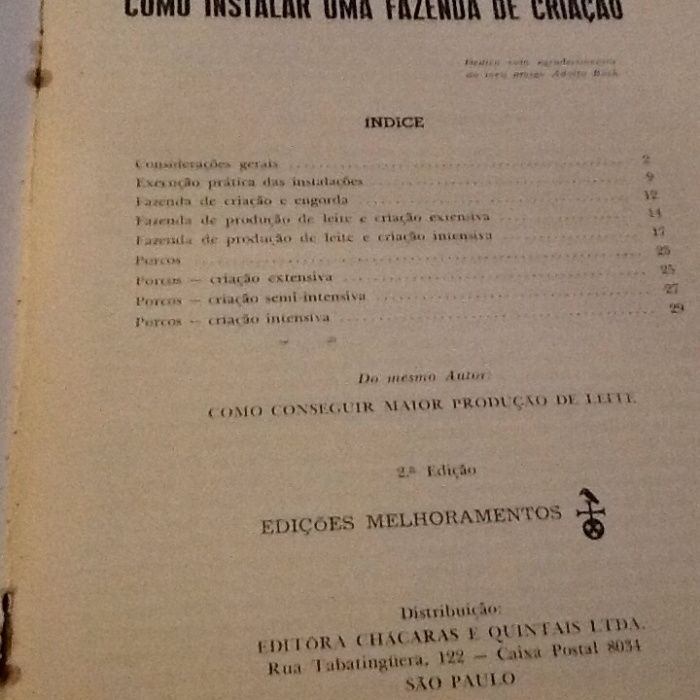 1966 - Abc do lavrador pratico - Como instalar uma fazenda de Criação