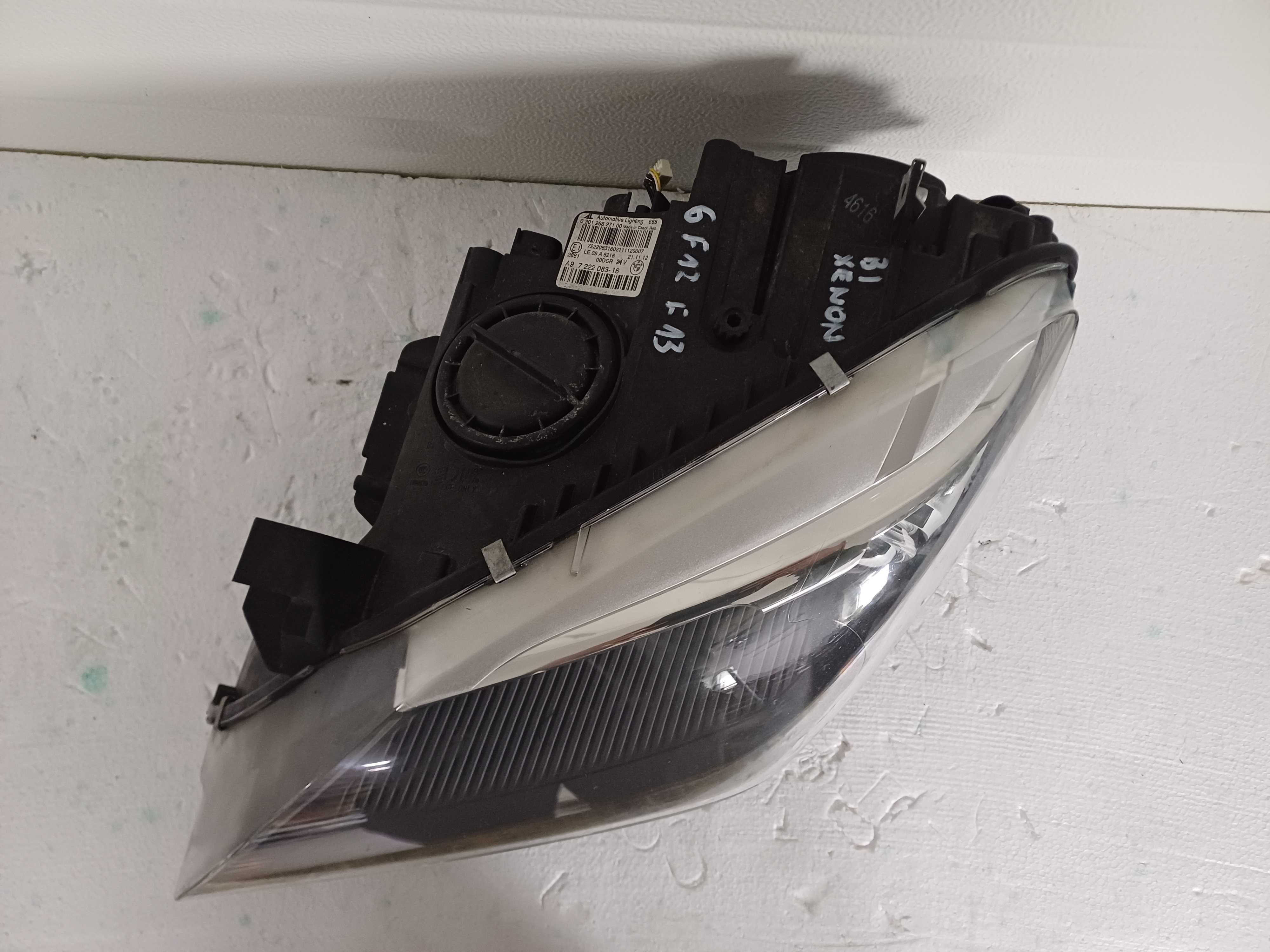 lampa lewa bmw 6 f12 f13 bi-xenon nie skrętny 722.20.83
