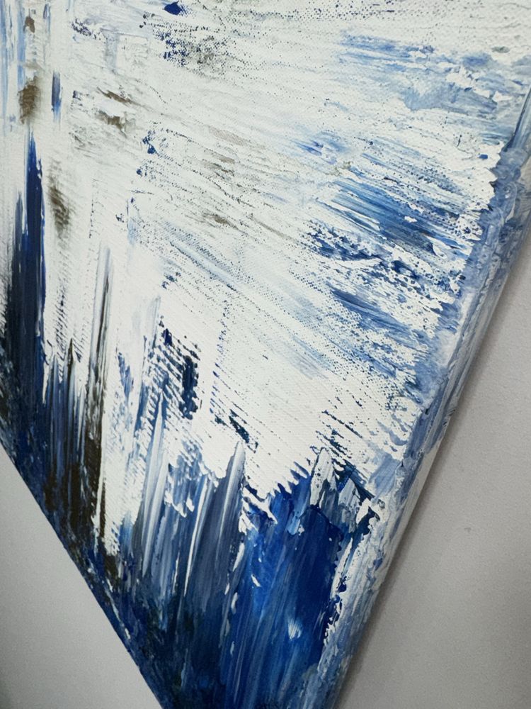 Obraz ręcznie  malowany na płótnie abstrakcja 120x120