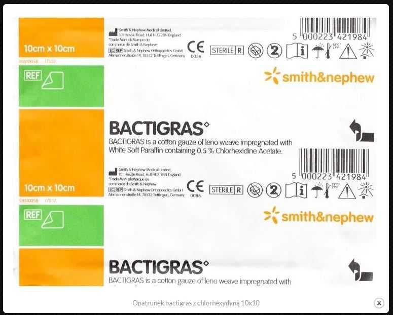 BACTIGRAS 10x10 cm opakowanie 10 sztuk