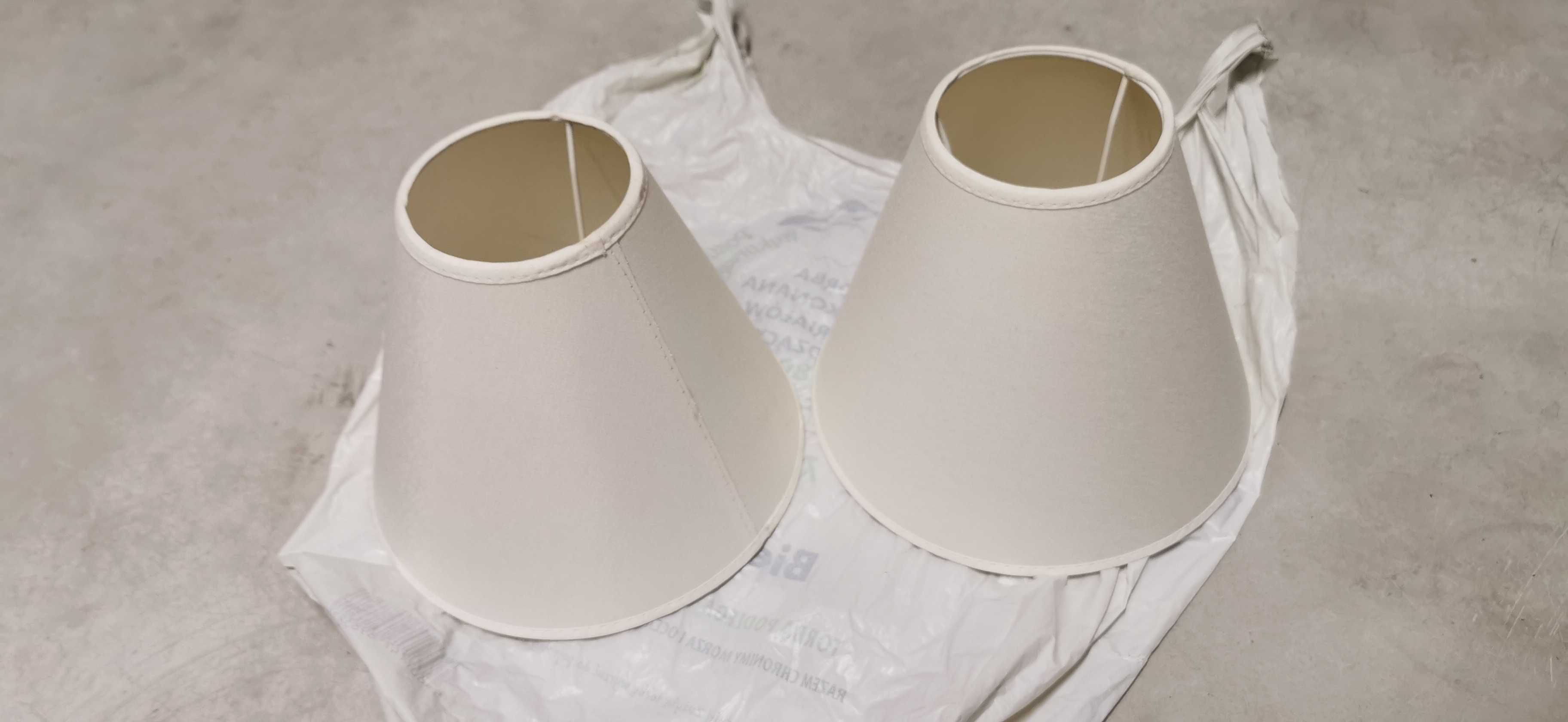 Abażur klosz x2 kolor: krem / Ecru na żarówkę E14 do lampki nocnej