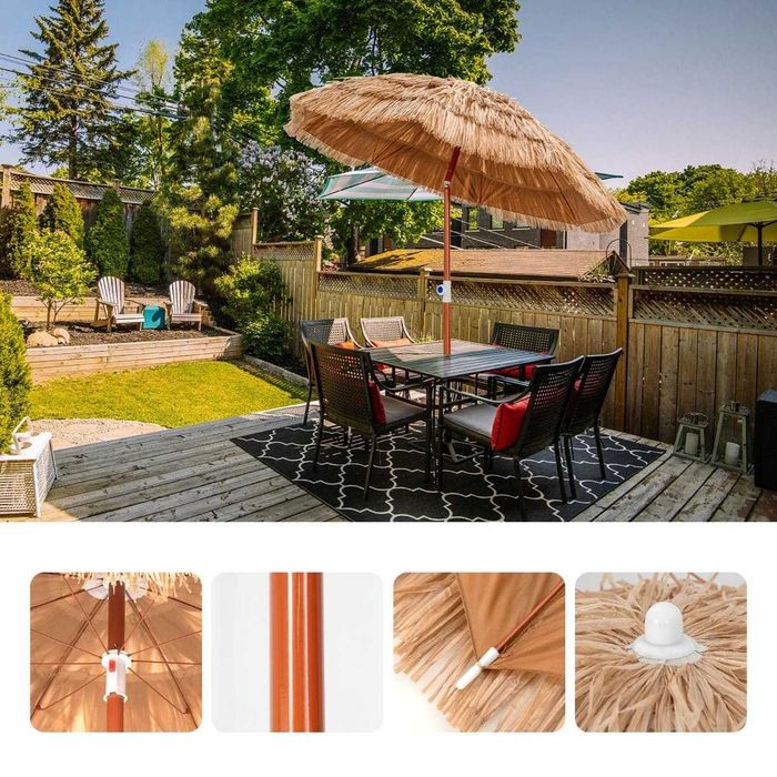 Parasol plażowy ogrodowy w stylu hawajskim. 018