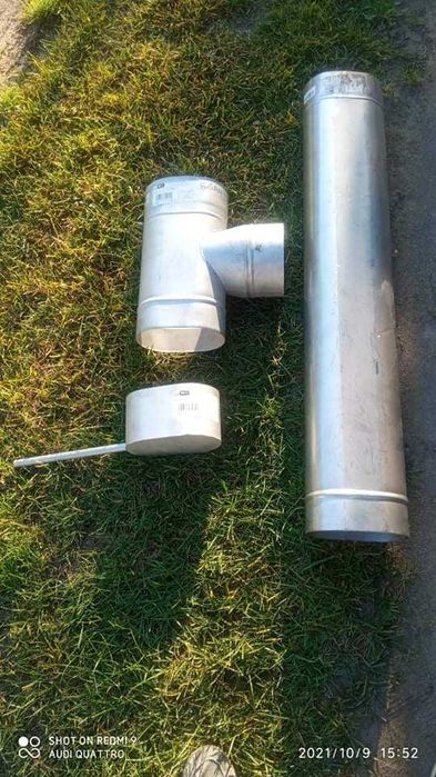 Trójnik fi 120x180, rura fi 180x120, skraplacz, kwasożaroodporne.