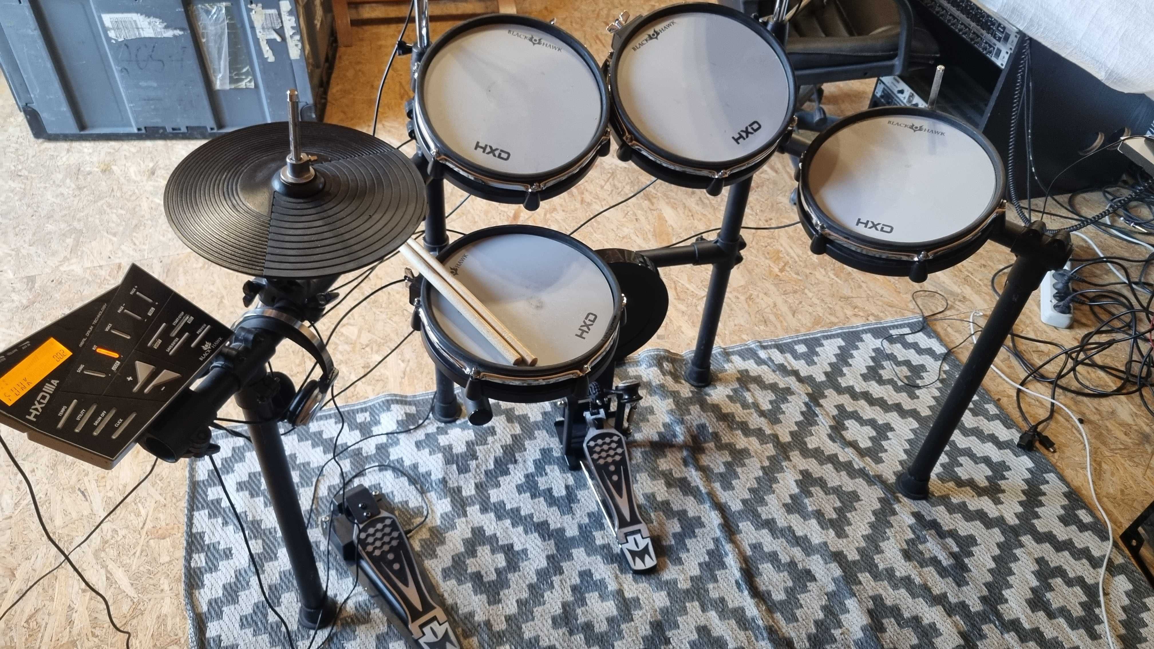 Profesjonalna, kompletna perkusja elektroniczna BLACK HAWK HXD III