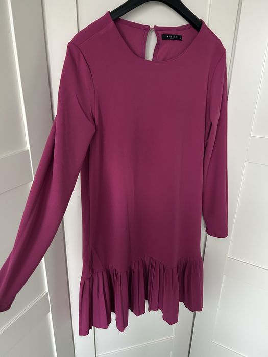 Rózowa sukienka plisa M/L