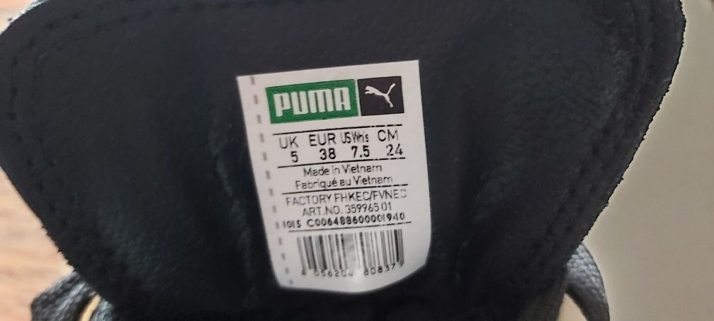Trampki Buty Puma czarne z połyskiem rozm. 38