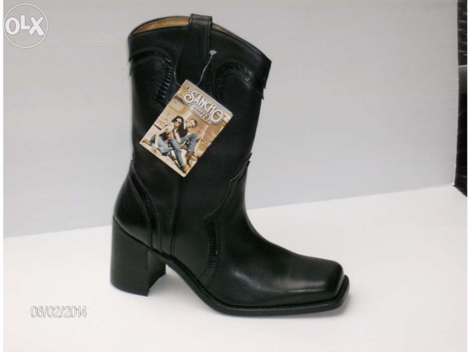 Nª 39 Bota Sancho Western Pele Novo