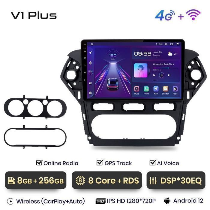 Radio nawigacja Ford Mondeo 4 mk4 Carplay Carplay Android 8GB 256GB