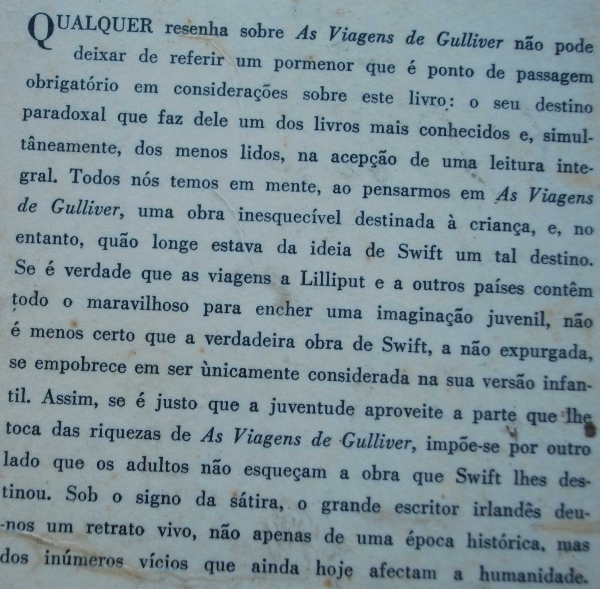 As Viagens de Gulliver de Jonathan Swift - 1ª Edição Ano 1964