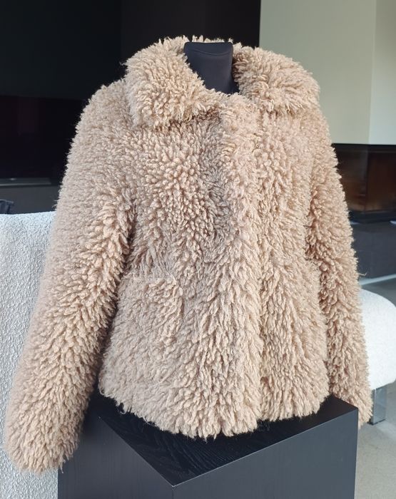 Kurtka ZARA futerko a'la lama miś