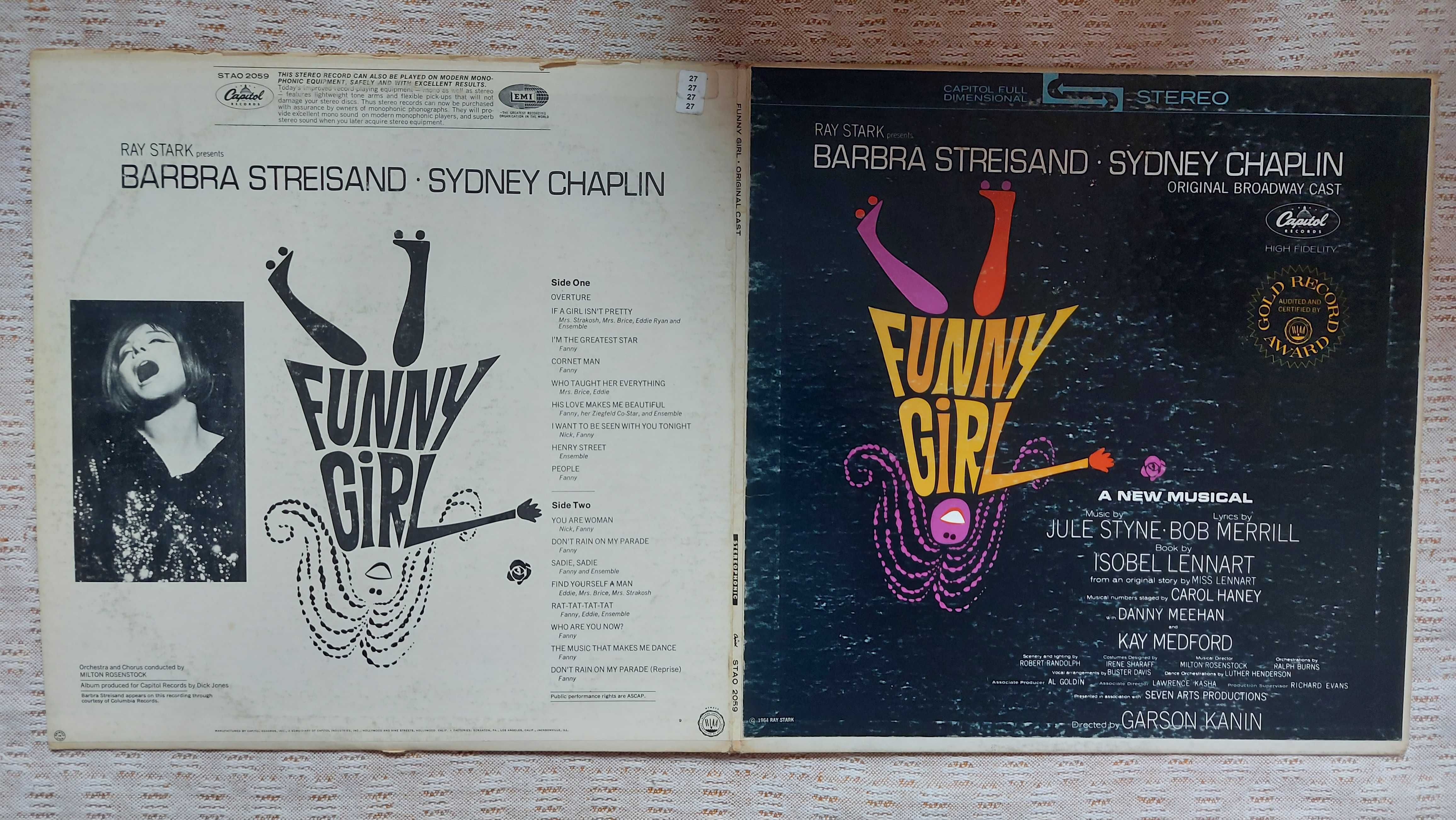 Musical Funny Girl (Original Broadway Cast) Barbra Streisand, Sydney C