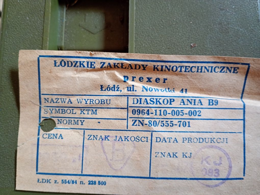 Projektor rzutnik do zdjęć PRL