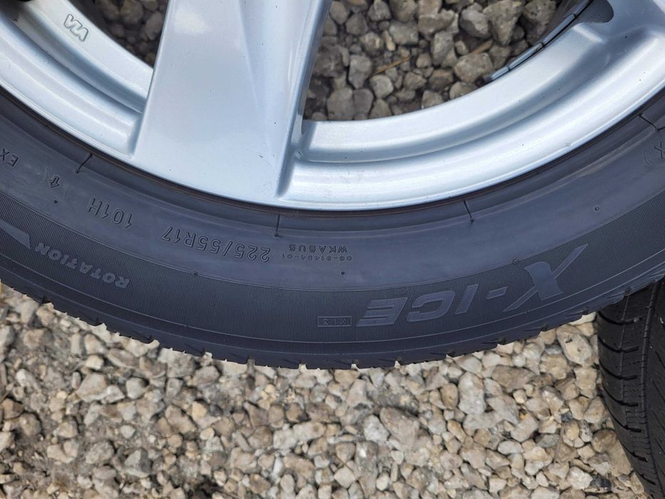 Felgi 5x112 komplet 17 cali ET35 Opony zimowe Michelin 225/55/17