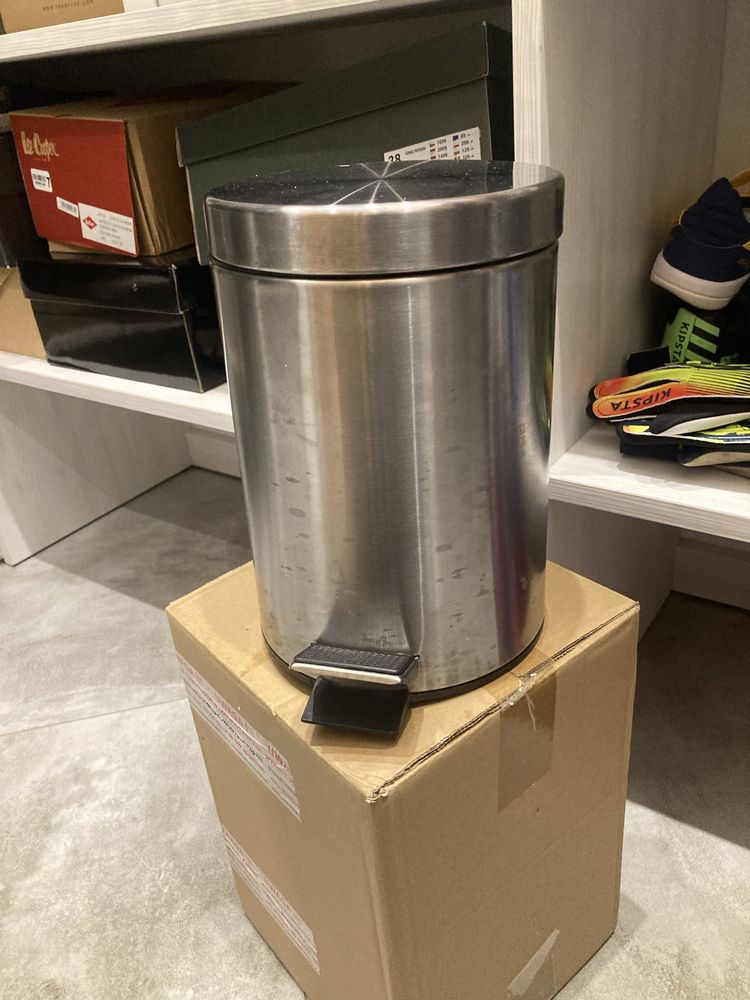Kosz na śmieci łazienkowy 3l srebrny