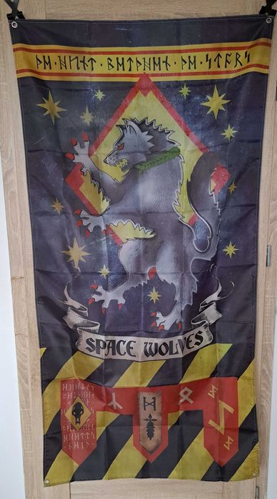 Warhammer 40K Space Wolves Flaga Banner Vlka Fenryka