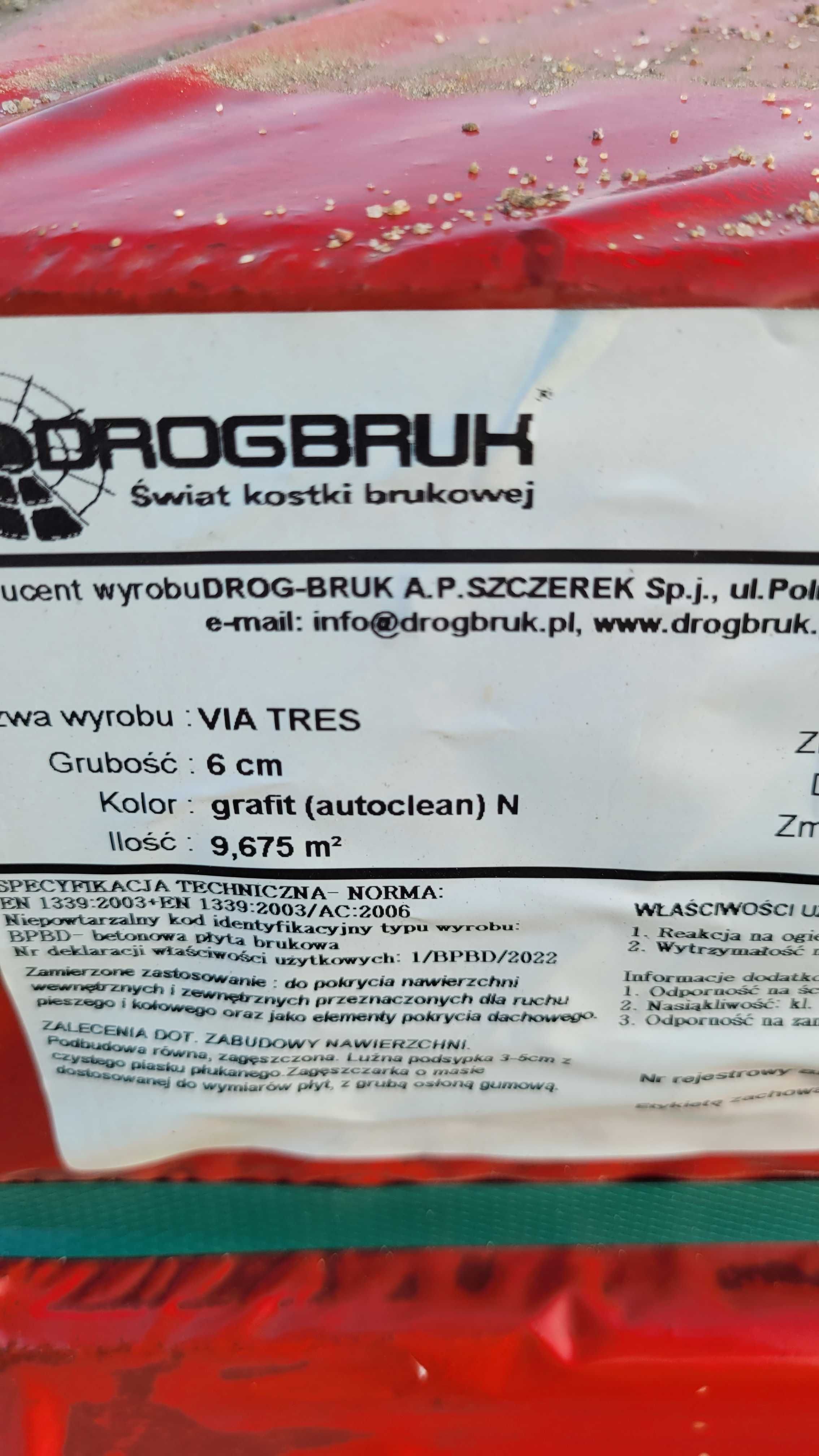 Kostka Brukowa Drogbruk Via Tres Grafit ~15 m^2