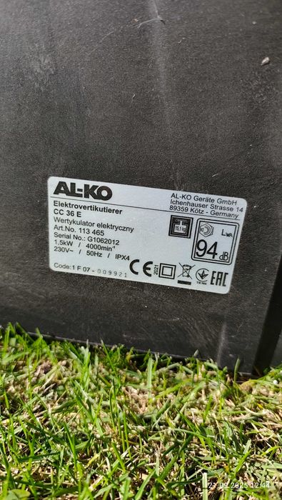 Wertykulator elektryczny Al-ko