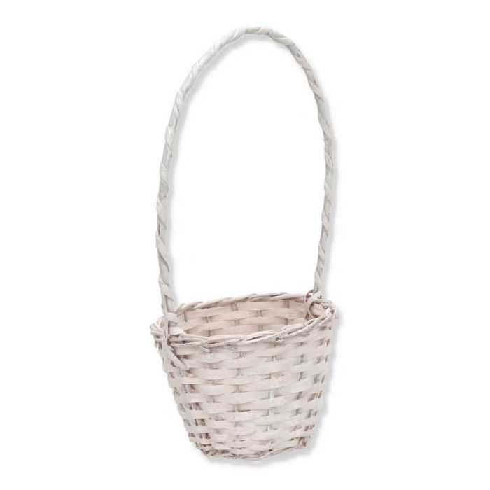 Koszyk biały o wymiarach 26x11,5 cm MAŁY kwiatki sadzonki OZDOBA