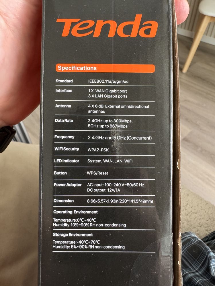 Tenda AC1200 (Model: AC10) wi-fi роутер