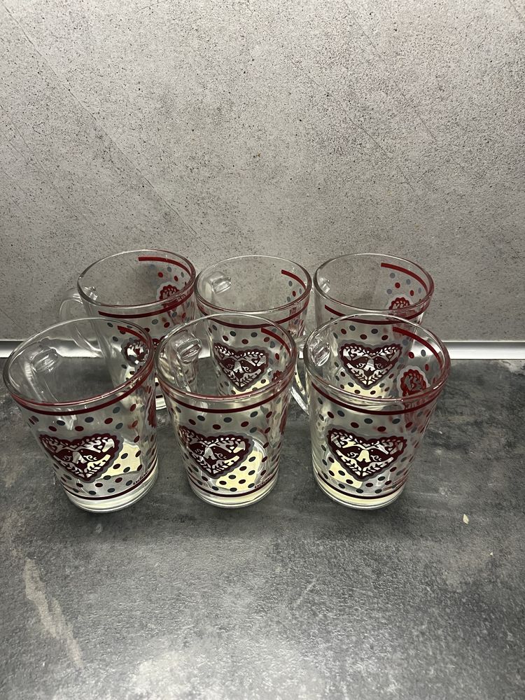 Excelsa Tirol Szklanki serca love 6 szt/ 260 ml